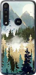 Силіконовий чехол Із зображенням лісового пейзажу для Motorola One Macro - 6548u-1812 изображение 
