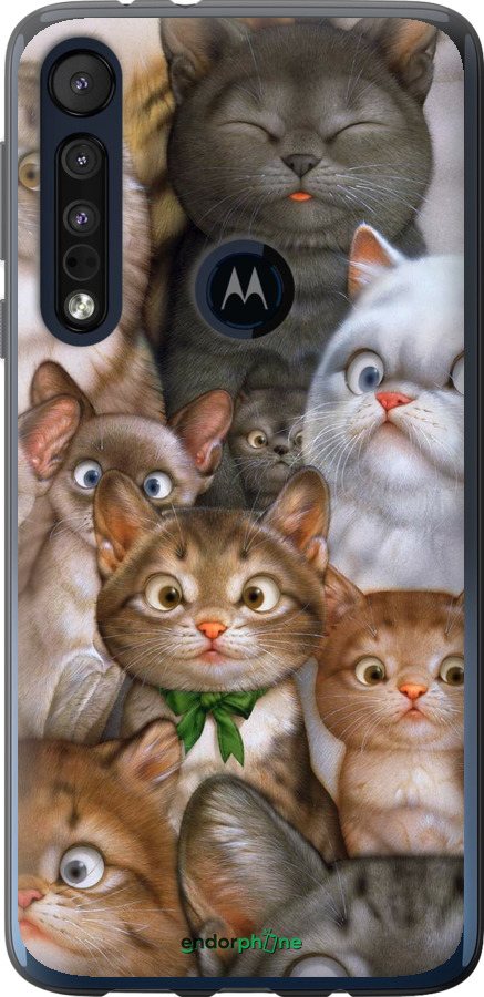 

Силіконовий чохол "Коти" для Motorola One Macro