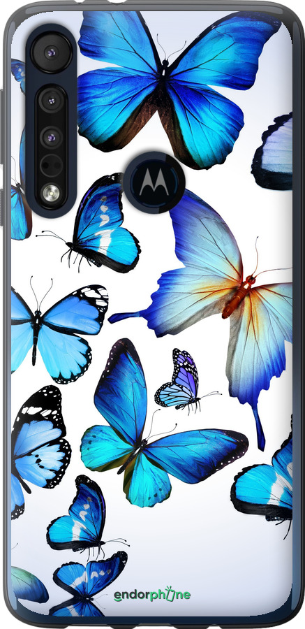 Силиконовый чехол Бабочки для Motorola One Macro - 6023u-1812 изображение 