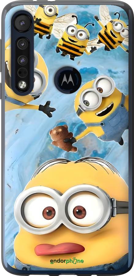 Силиконовый чехол Миньоны для Motorola One Macro - 6386u-1812 изображение 
