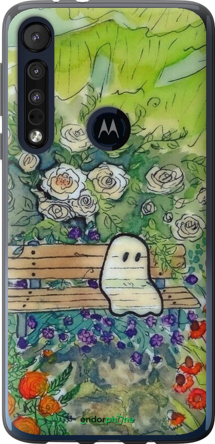 Силиконовый чехол Грустное привидение для Motorola One Macro - 6403u-1812 изображение 