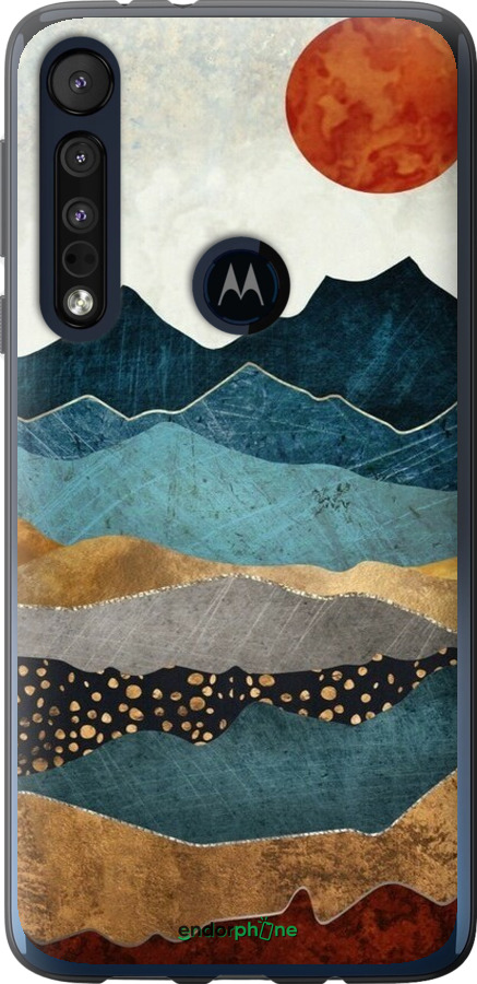 Силиконовый чехол Янтарный закат для Motorola One Macro - 6475u-1812 изображение 
