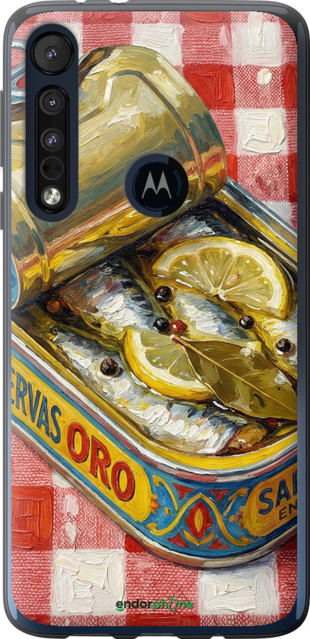 Силиконовый чехол Vintage Sardine Tin Phone для Motorola One Macro - 6772u-1812 изображение 