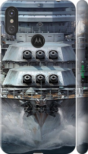 3D пластиковий матовий чехол Лінкор, world of tanks, wargaming, військовий корабель для Motorola One Power - 6453m-1588 изображение 