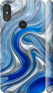 3D пластиковый матовый чехол Liquid Chrome для Motorola One Power - 6781m-1588 изображение 