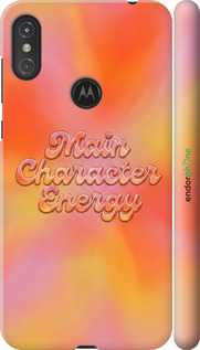 3D пластиковый матовый чехол Aura Gradient Main Character Energy Aesthetic Y2K для Motorola One Power - 6783m-1588 изображение 