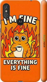 3D пластиковий матовий чехол Funny Cat для Motorola One Power - 6786m-1588 изображение 