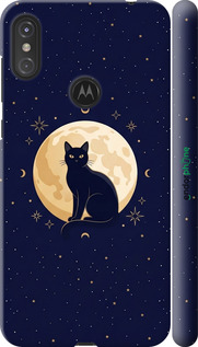 3D пластиковий матовий чехол Cute Cat Celestial/Witchy для Motorola One Power - 6787m-1588 изображение 
