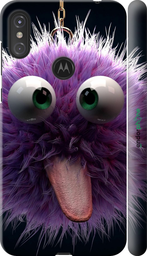 3D пластиковый матовый чехол Пушистик для Motorola One Power - 6017m-1588 изображение 