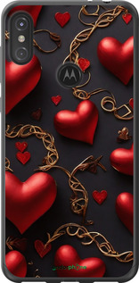 2D пластиковий чехол Сердечки для Motorola One Power - 5831t-1588 изображение 