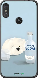 2D пластиковий чехол Пес водка для Motorola One Power - 6368t-1588 изображение 