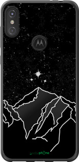 2D пластиковый чехол Минималистический горный пейзаж для Motorola One Power - 6438t-1588 изображение 