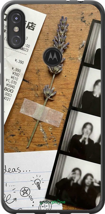 Силиконовый чехол Aesthetic Scrapbook Collage для Motorola One Power - 6773u-1588 изображение 