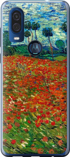 Силиконовый чехол Винсент Ван Гог-Маковое поле для Motorola One Vision - 6466u-1782 изображение 