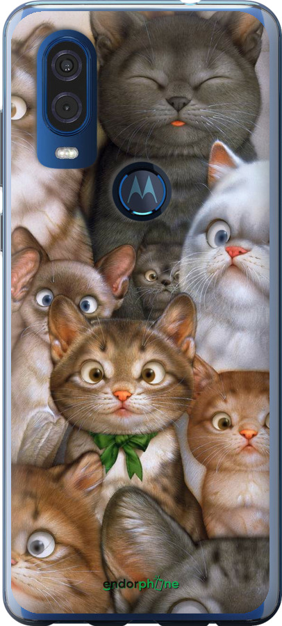 

Силіконовий чохол "Коти" для Motorola One Vision