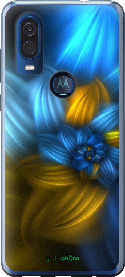 

Силіконовий чохол "Візерунок 46" для Motorola One Vision, Синій