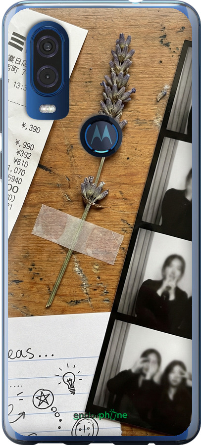 Силиконовый чехол Aesthetic Scrapbook Collage для Motorola One Vision - 6773u-1782 изображение 