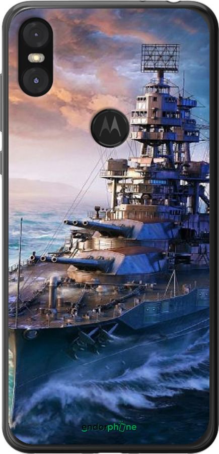 Силіконовий чехол Військовий корабель, world of tanks, wargaming для Motorola One - 6461u-1589 изображение 