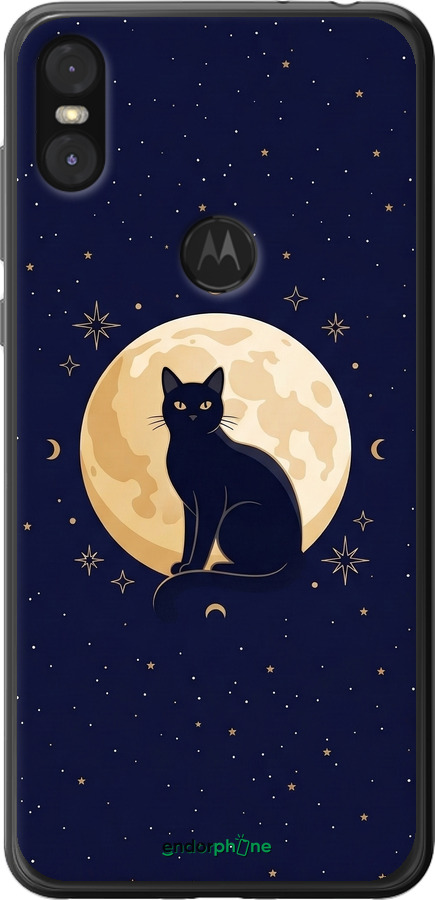 2D пластиковый чехол Cute Cat Celestial/Witchy для Motorola One - 6787t-1589 изображение 