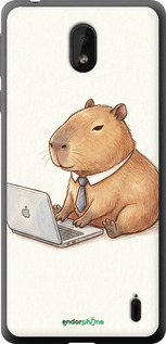 Силиконовый чехол 'Funny Capybara CEO Working' для Nokia 1 Plus изображение 1