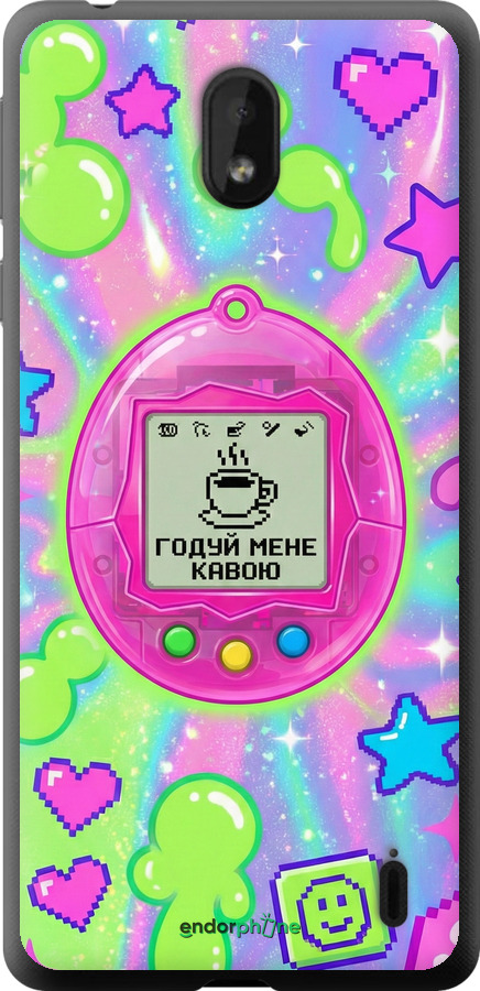 Силиконовый чехол Y2K Aesthetic Retro Pet: Годуй мене кавою для Nokia 1 Plus - 6784u-1677 изображение 