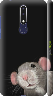 3D пластиковий матовий чехол The Peeking Rat для Nokia 3.1 Plus - 6442m-1607 изображение 