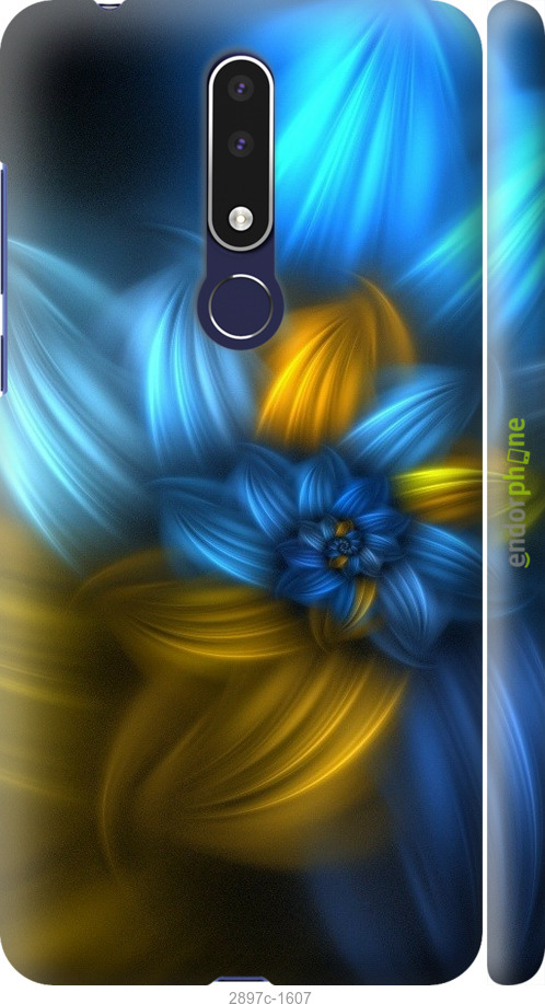 

3D пластиковий матовий чохол "Візерунок 46" для Nokia 3.1 Plus, Синій