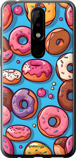 2D пластиковый чехол Пончики для Nokia 5.1 Plus - 6318t-1543 изображение 