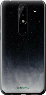 2D пластиковый чехол Сині хмари, Синій місяць для Nokia 5.1 Plus - 6396t-1543 изображение 