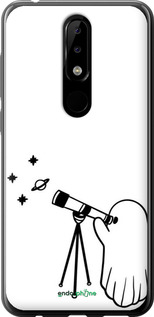 2D пластиковий чехол Привид астроном для Nokia 5.1 Plus - 6444t-1543 изображение 