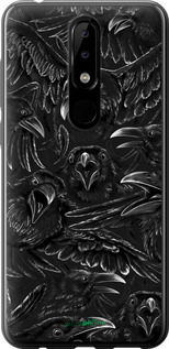 2D пластиковый чехол Воронья ярость для Nokia 5.1 Plus - 6474t-1543 изображение 