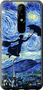 2D пластиковий чехол Із зображенням Мері Поппінс «Зоряна ніч» для Nokia 5.1 Plus - 6487t-1543 изображение 