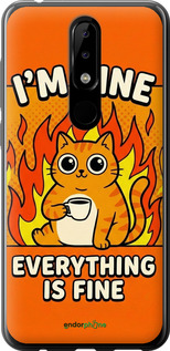 2D пластиковый чехол Funny Cat для Nokia 5.1 Plus - 6786t-1543 изображение 