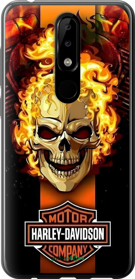 2D пластиковий чехол Харлей девидсон для Nokia 5.1 Plus - 6370t-1543 изображение 