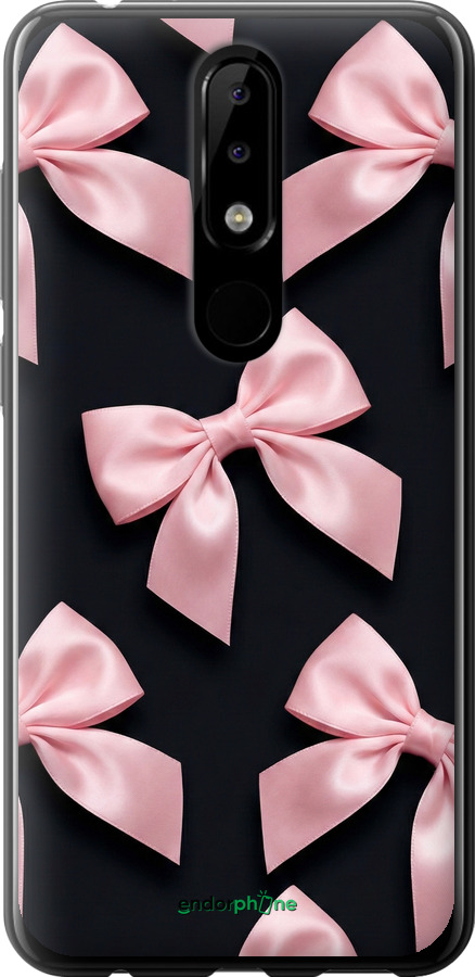 2D пластиковый чехол Coquette Ribbons Dark Coquette для Nokia 5.1 Plus - 6767t-1543 изображение 