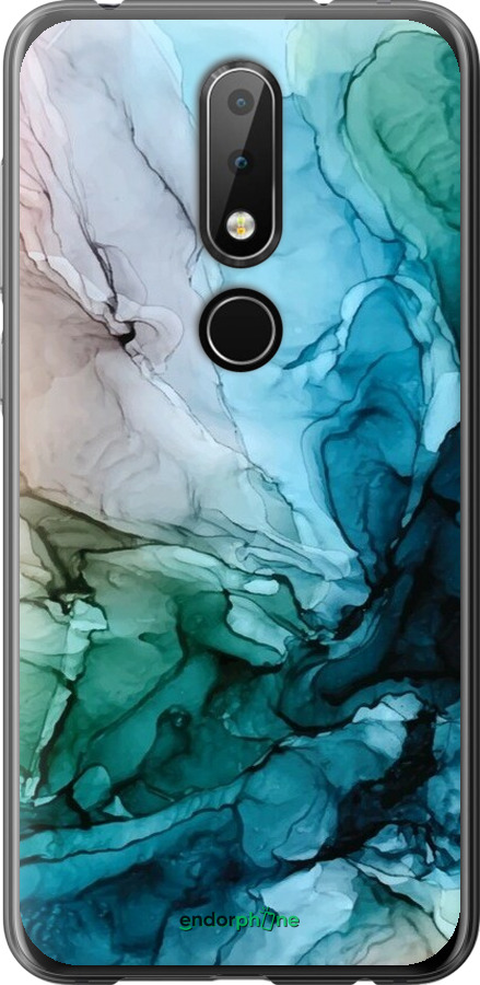 Силиконовый чехол С красочной абстрактной картиной Соленые берега для Nokia 6.1 Plus - 6405u-1539 изображение 
