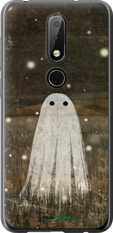Силиконовый чехол Привидение и светлячки для Nokia 6.1 Plus - 6406u-1539 изображение 