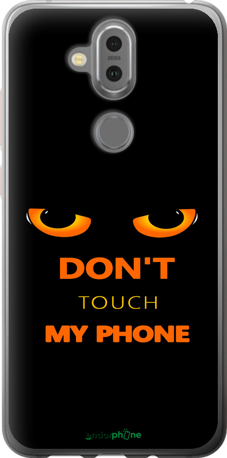 Силиконовый чехол Don't touch the phone для Nokia 7.1 Plus - 4261u-1606 изображение 