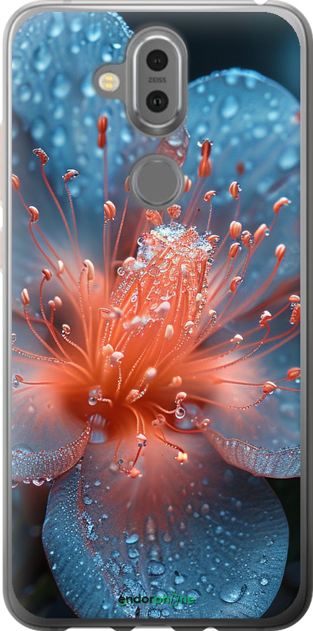 Силіконовий чехол Роса на квітці для Nokia 7.1 Plus - 6039u-1606 изображение 