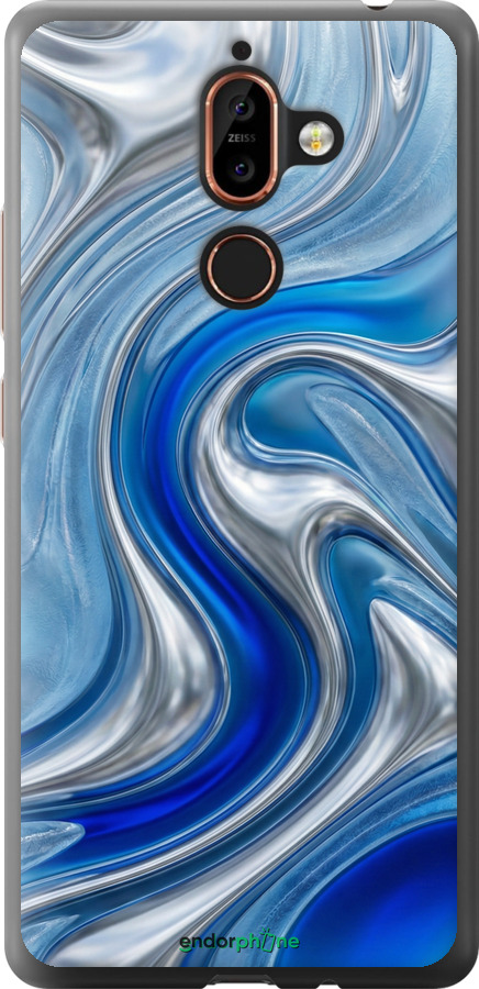 2D пластиковий чехол Liquid Chrome для Nokia 7 Plus - 6781t-1354 изображение 