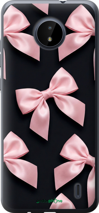 Силиконовый чехол Coquette Ribbons Dark Coquette для Nokia C20 - 6767u-2510 изображение 