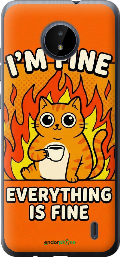 Силіконовий чехол Funny Cat для Nokia C20 - 6786u-2510 изображение 