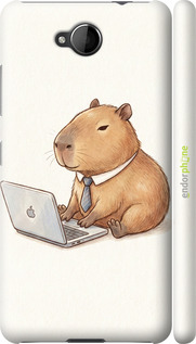 3D пластиковый матовый чехол Funny Capybara CEO Working для Nokia Lumia 650 - 6777m-393 изображение 