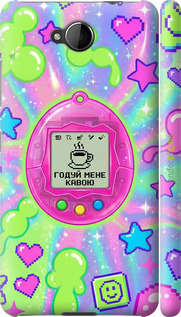 3D пластиковий матовий чохол 'Y2K Aesthetic Retro Pet: Годуй мене кавою' для Nokia Lumia 650 зображення 3