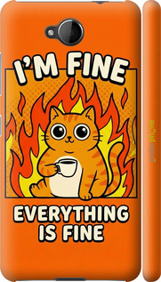 3D пластиковый матовый чехол Funny Cat для Nokia Lumia 650 - 6786m-393 изображение 