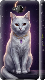3D пластиковий матовий чехол Mystic White Cat Gothic Dark Purple Gold для Nokia Lumia 650 - 6805m-393 изображение 