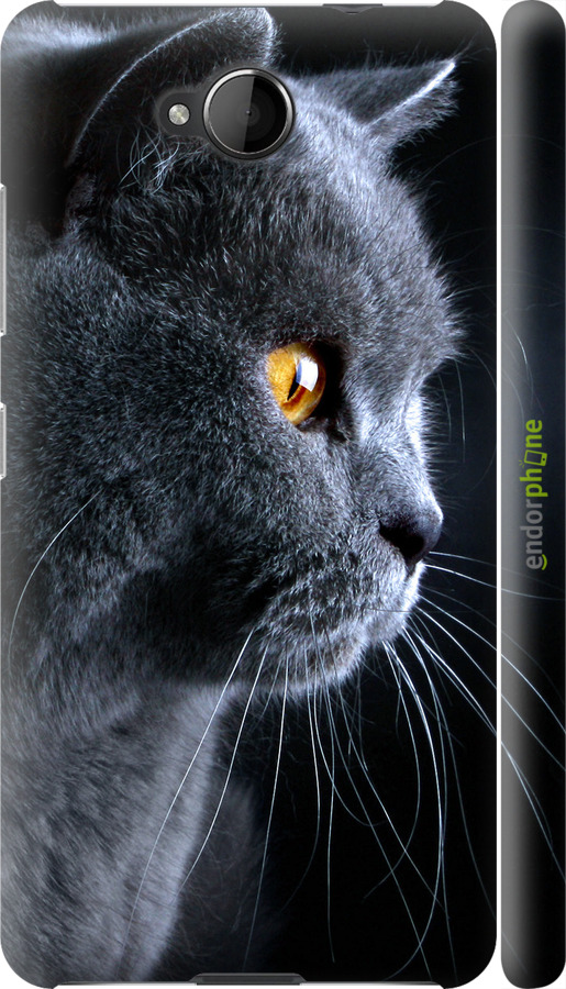

3D пластиковий матовий чохол "Гарний кіт" для Nokia Lumia 650, Чорний