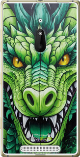 Силиконовый чехол Зелёный дракон для Nokia Lumia 830 - 5816u-329 изображение 