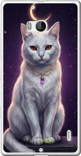 Силиконовый чехол Mystic White Cat Gothic Dark Purple Gold для Nokia Lumia 930 - 6805u-311 изображение 