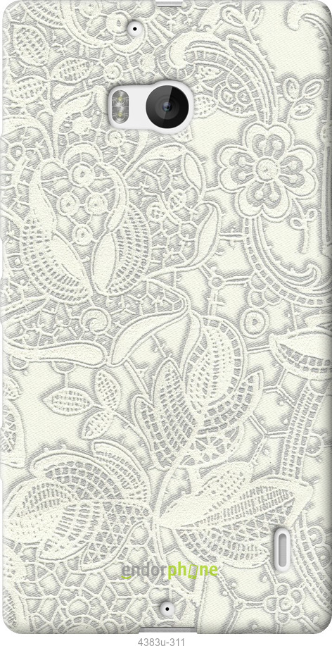 Силиконовый чехол Белое кружево для Nokia Lumia 930 - 4383u-311 изображение 